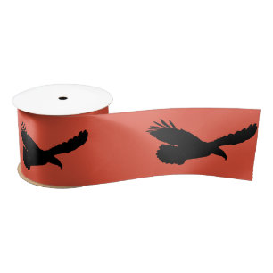 Red Ribbon Eagle Flying - Choose Colours Satin Ribbon