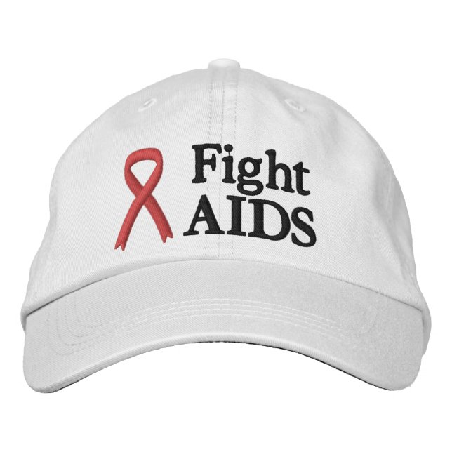 Red Ribbon Fight Aids Hat (Front)