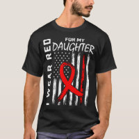 Red Ribbon For My Daughter Heart Disease Awareness