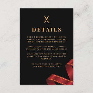 Red Ribbon Grand Opening Details Card