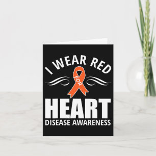 Red Ribbon Heart Disease Awareness Gift 1  Card