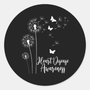 Red Ribbon Heart Disease Awareness Month American Classic Round Sticker