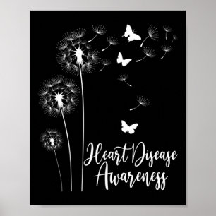 Red Ribbon Heart Disease Awareness Month American  Poster