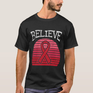 Red Ribbon HIV Aids Brain Aneurysm Stroke Awarenes T-Shirt