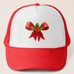 Red Ribbon Holly  Thunder_Cove Trucker Hat
