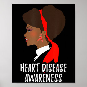 Red Ribbon Month _ National Heart Disease Awarenes Poster