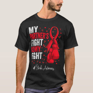 Red Ribbon Partner Stroke Awareness T-Shirt