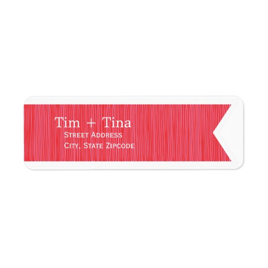 Red Ribbon Return Address Label