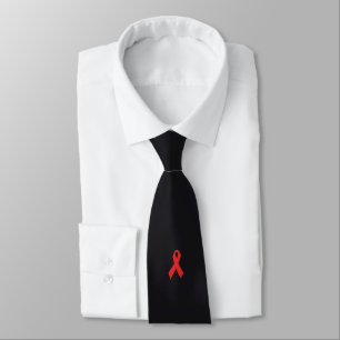 Red ribbon – Solidarity with HIV-positive Tie