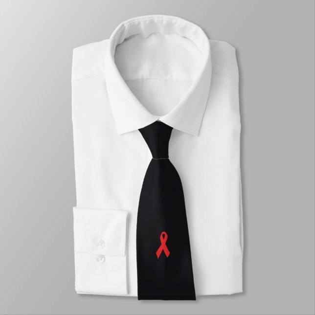 Red ribbon – Solidarity with HIV-positive Tie (Tied)