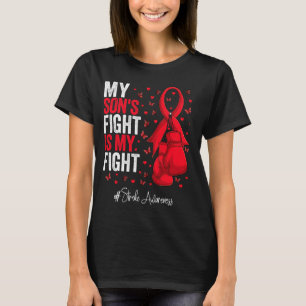 Red Ribbon Son Stroke Awareness T-Shirt