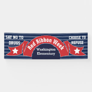Red Ribbon Week - Drug Free Banner