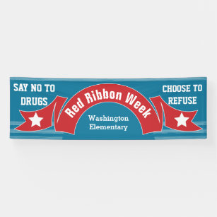 Red Ribbon Week - Drug Free School Banner