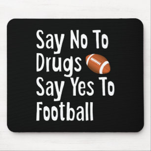 Red Ribbon Week Kids Youth Say No Say Yes to Footb Mouse Pad