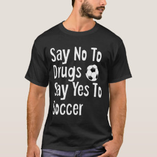 Red Ribbon Week Youth Kids Say No Say Yes To Socce T-Shirt