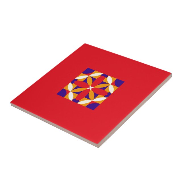 Red Ribbons Ceramic Tile (Side)
