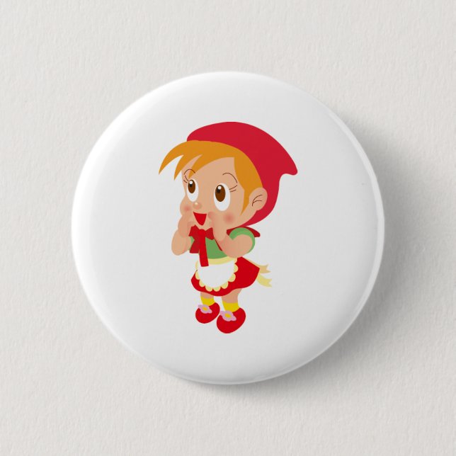 Red RIding Hood 6 Cm Round Badge (Front)