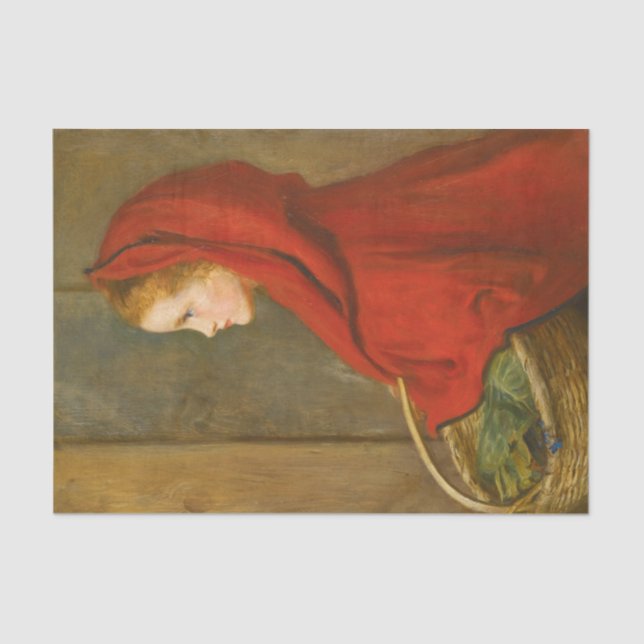 Red Riding Hood (by John Everett Millais) Tissue Paper (Front)