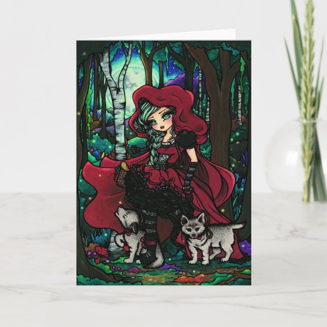 Red Riding Hood Fairytale Fantasy Art Card (Front)