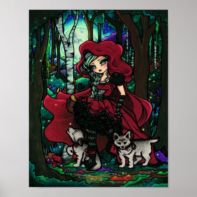 "Red Riding Hood" Fairytale Fantasy Art Poster (Front)