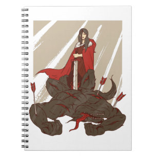 Red Riding Hood Warrior Gift For Girl Fighter Love Notebook