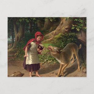 Red-Ridinghood and the wolf by William Beard Postcard