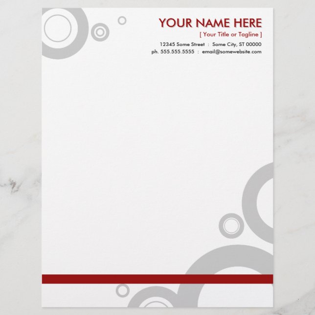 red rings customised letterhead (Front)