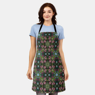 Red Ripe Apples On Tree Abstract Pattern  Apron