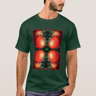 Red Ripe Garden Tomatoes On The Vine Abstract T-Shirt