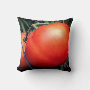 Red Ripe Garden Tomatoes On The Vine Cushion