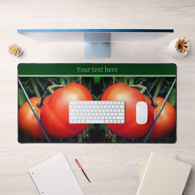 Red Ripe Garden Tomatoes On The Vine Personalised Desk Mat (Office 1)