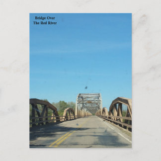 Red River Bridge to Oklahoma Postcard