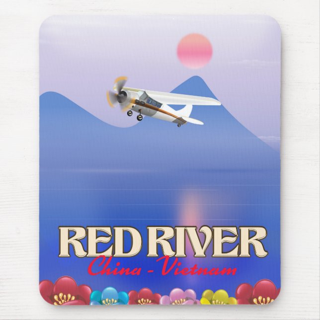 Red River Cambodia Vacation poster Mouse Pad (Front)
