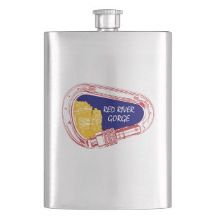 Red River Gorge Climbing Carabiner Hip Flask