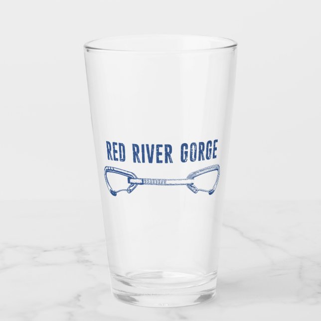 Red River Gorge Climbing Quickdraw Glass (Front)