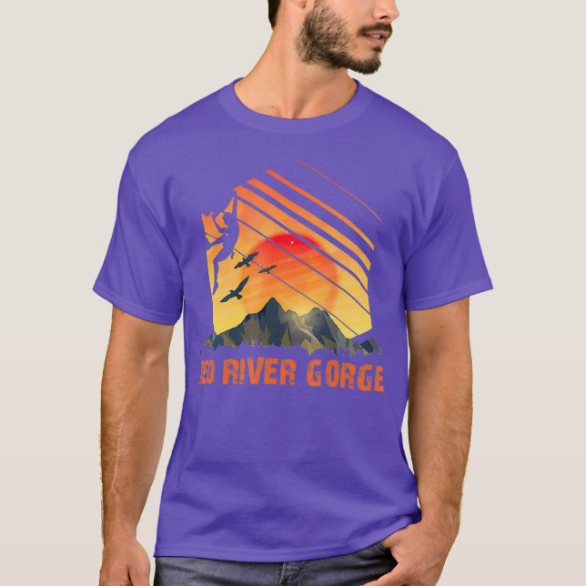 Red River Gorge  Climbing Rock Climbing Red T-Shirt (Front)