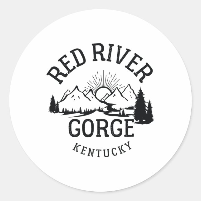 Red River Gorge Hike Kentucky Parks Hiking  Classic Round Sticker (Front)