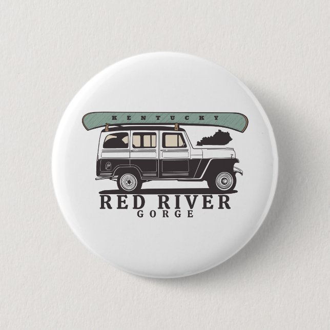 Red River Gorge Kentucky 6 Cm Round Badge (Front)