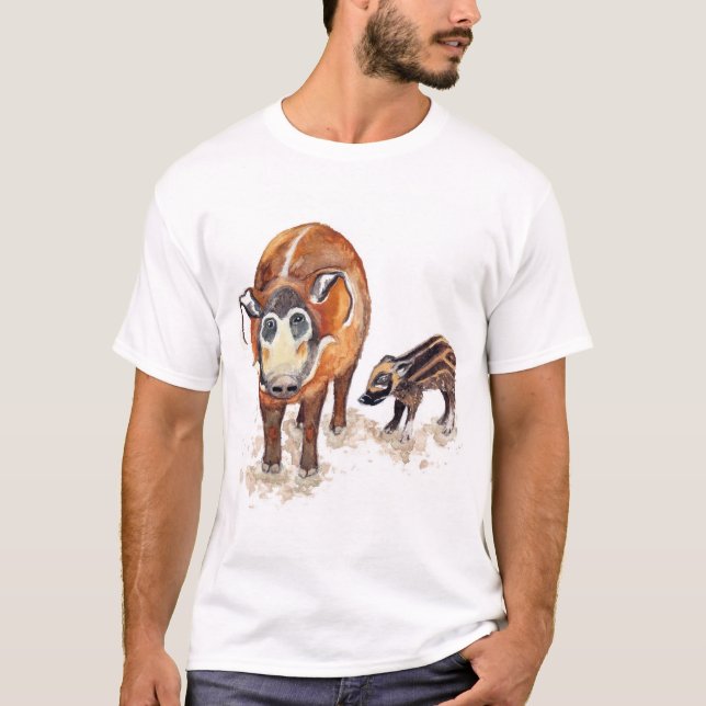 Red River Hog Artwork Men's T-shirt (Front)