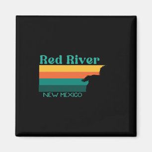 Red River Horseback Riding Trail 70s Retro New Mex Magnet