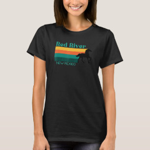 Red River Horseback Riding Trail 70s Retro New Mex T-Shirt