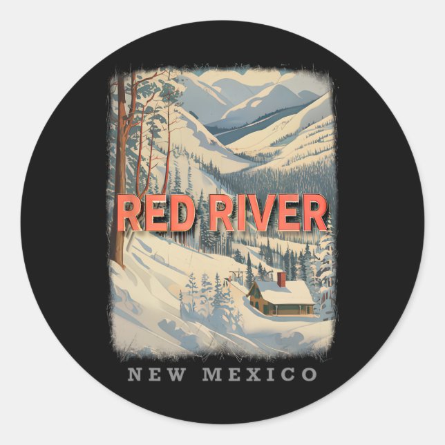 Red River New Mexico Nm Skiing Extravaganza Sd778  Classic Round Sticker (Front)