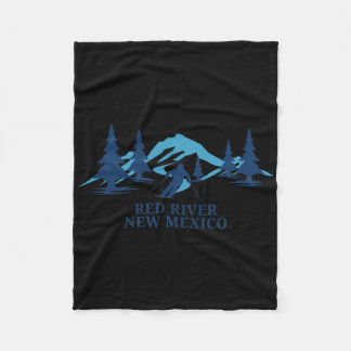 Red River New Mexico Ski Resort Skiing Skier 1 Fleece Blanket