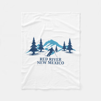 Red River New Mexico Ski Resort Skiing Skier _1 Fleece Blanket