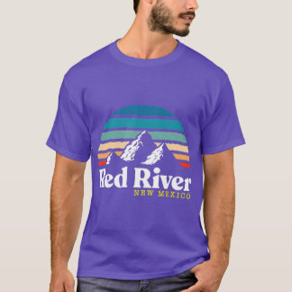 Red River New Mexico  USA Ski Resort 1980s Retro T-Shirt