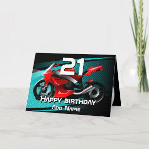 Red road bike card