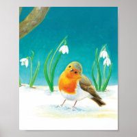 Red Robin Bird Illustration