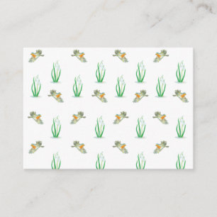 Red Robin Birds and Snowdrops Spring Pattern  Enclosure Card