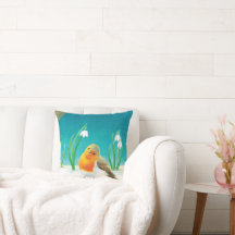 Red Robin (Erithacus rubecula) Early Spring  