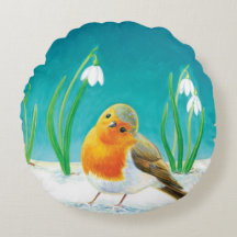 Red Robin (Erithacus rubecula) Early Spring 